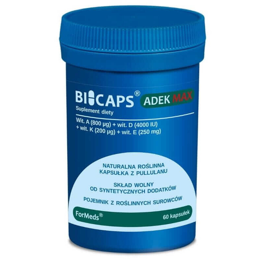 Bicaps ADEK Max 60 cápsulas Formas