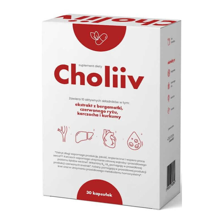 Choliiv - cholesterol, homocysteine, liver 30 capsules