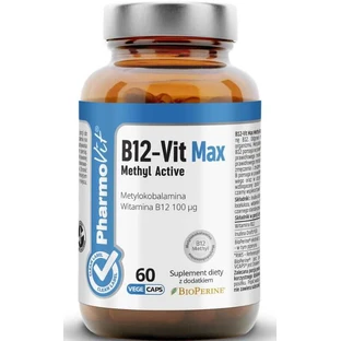 B12-Vit Max Methyl Aktiv 60 Kapseln Pharmovit Clean Label