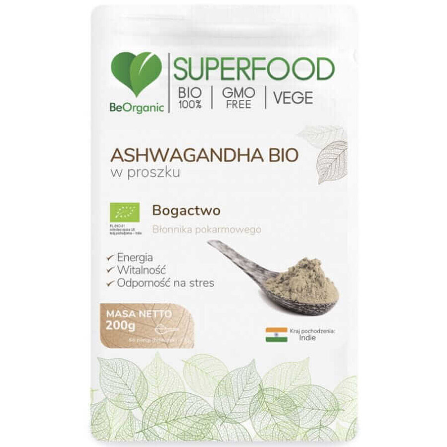 BeOrganic Ashwagandha Bio Pulver 200g