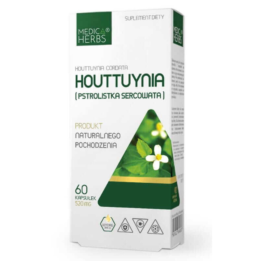Houttuynia (Heartwort) 520mg, 60 capsules Medica Herbs