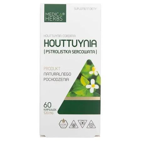 Houttuynia (Hartkruid) 520mg, 60 capsules Medica Herbs