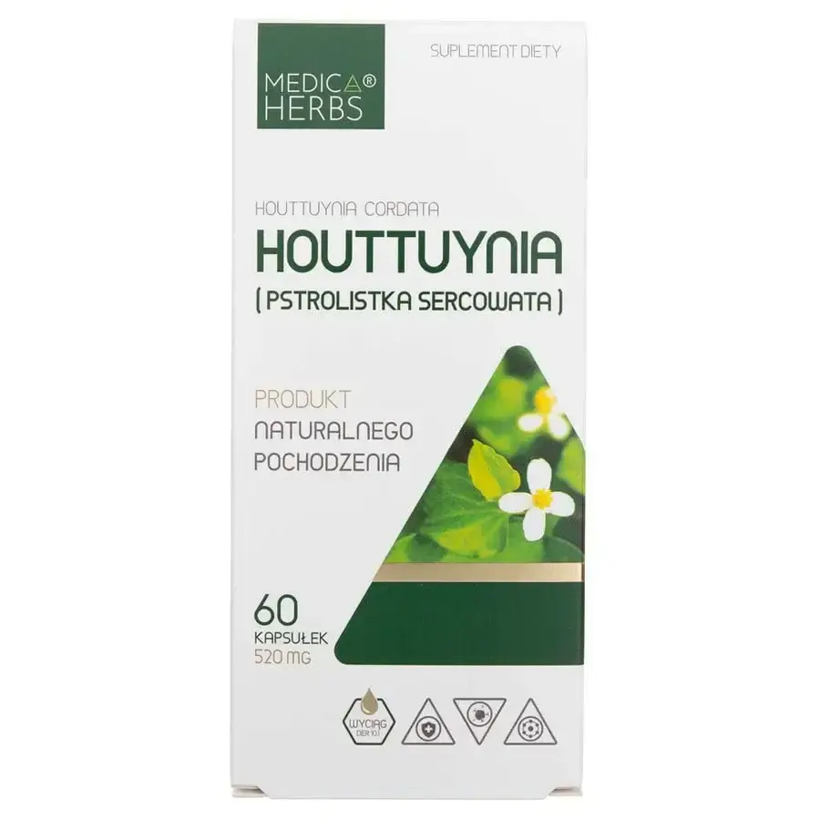 Houttuynia (Heartwort) 520mg, 60 capsules Medica Herbs