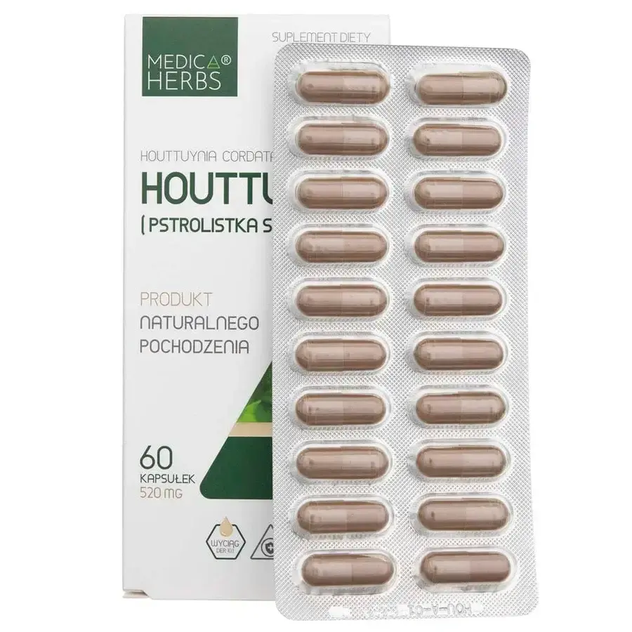 Houttuynia (Heartwort) 520mg, 60 capsules Medica Herbs