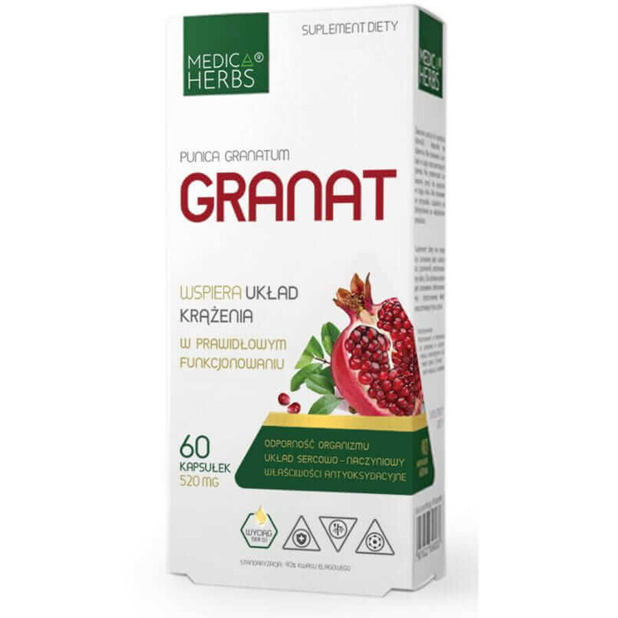 Granaatappel 520 mg, 60 capsules Medica Herbs