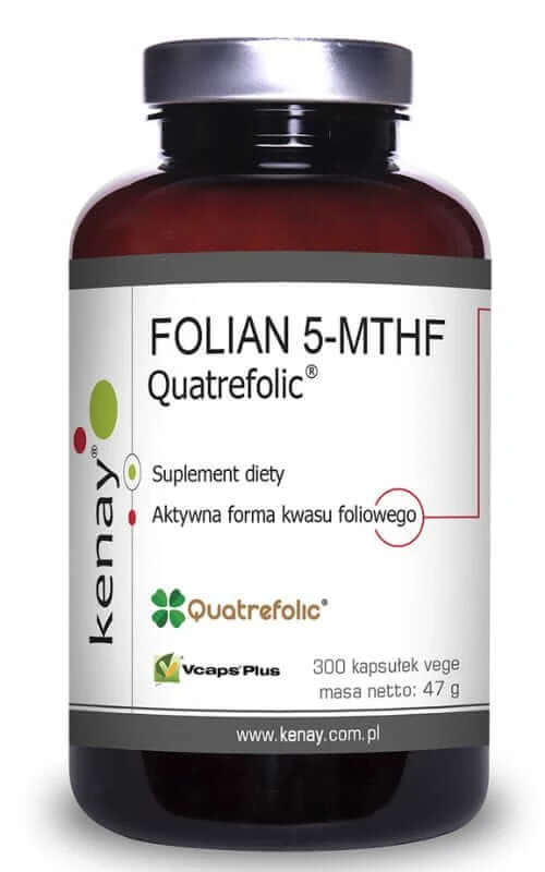 FOLATE 5-MTHF (active folic acid) Quatrefolic (300 caps) Kenay