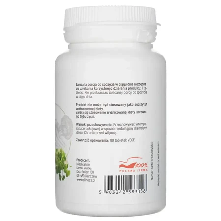Broccoli sprout sulforaphane 400 µg, 100 Vege tabs Aliness