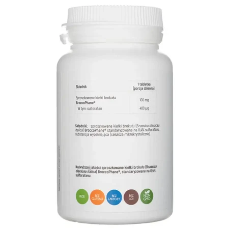 Broccoli sprout sulforaphane 400 µg, 100 Vege tabs Aliness