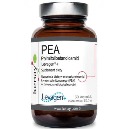 PEA Palmitoil etanolamida Levagen, 60 cápsulas, Kenay