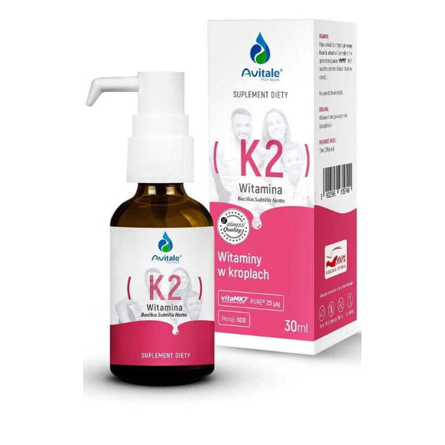 Vitamin K2 (VitaMk7) drops 25µg 30 ml Avitale