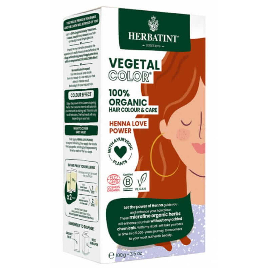 Tinte Herbatint Vegetal (rojo henna)