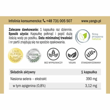 Apigenin aus Selleriesamen 90 Kapseln Yango
