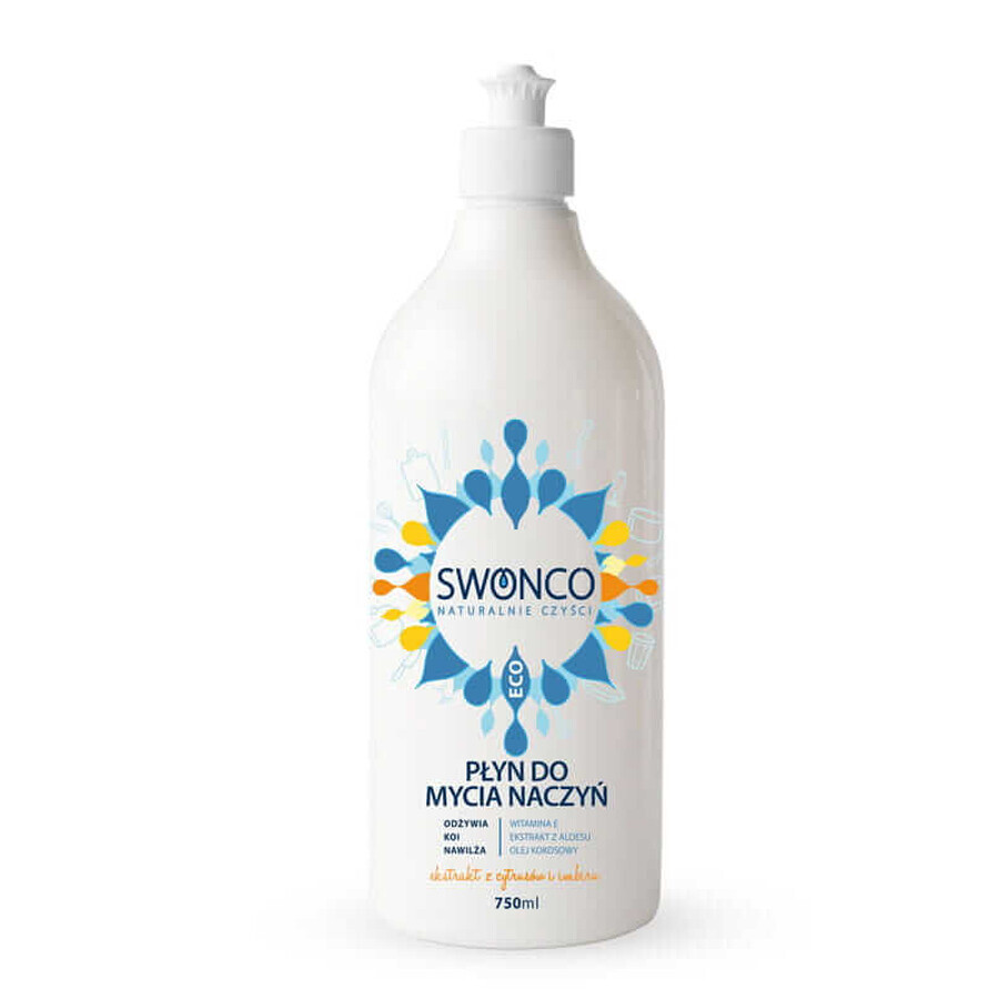 Lavavajillas líquido con extracto de cítricos, aloe vera y vitamina E 750ml Swonco
