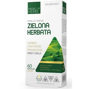 Té verde 520 mg, 60 cápsulas Medica Herbs