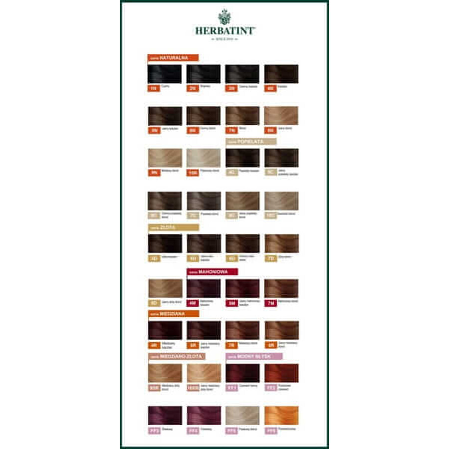 Vopsea de păr permanentă, culoare: Light Copper Gold Blonde 10DR, Herbatint