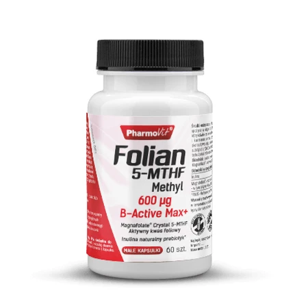 Folato 5-MTHF Metil Folato 600 µg 60 cápsulas pequeño Pharmovit Classic