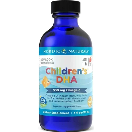 Nordic Naturals DHA pour enfants 530 mg fraise 119 ml