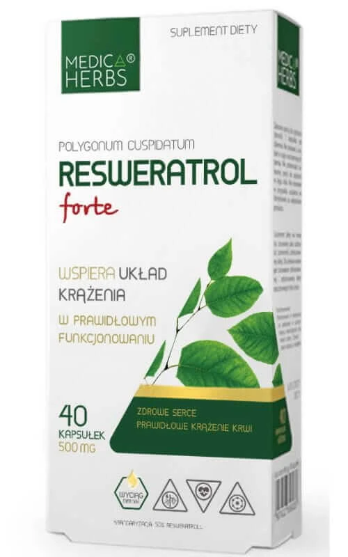 Resveratrol forte 250mg, 40 capsules Medica Herbs
