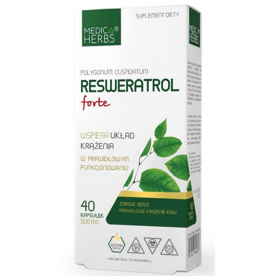 Resveratrol forte 250mg, 40 cápsulas Medica Herbs