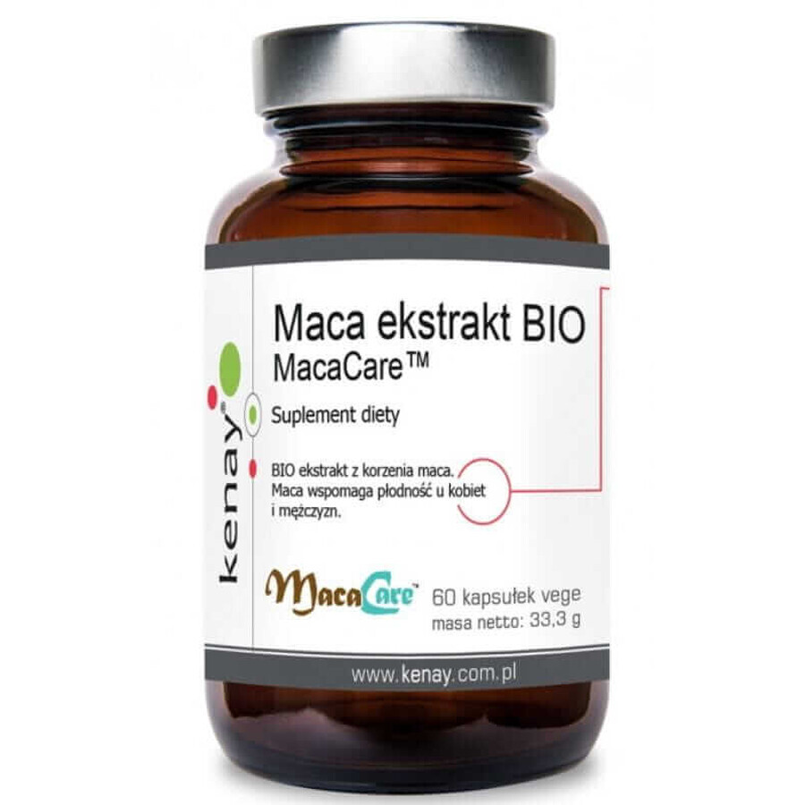 Extracto de Maca Orgánica MacaCare 60 cápsulas Kenay