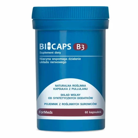 Bicaps Vitamin B3 Niacin 500mg (60 caps) niacin capsules, Formeds