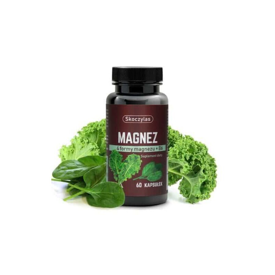 Skoczylas Magneziu 4 forme - spanac, kale 60 capsule