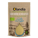 Ground organic skimmed organic flaxseed 400 g Olandia