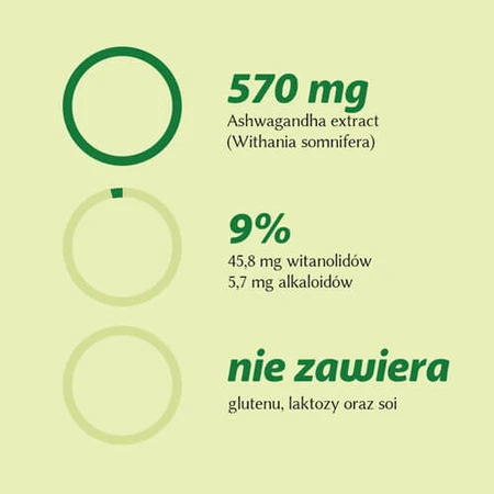 Ashwagandha natural 570 mg 9% x 100 vegetarian capsules Aliness