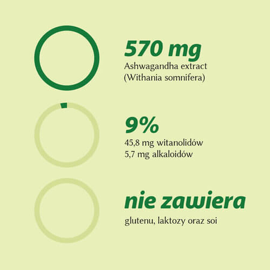 Ashwagandha natürlich 570 mg 9% x 100 vegetarische Kapseln Aliness