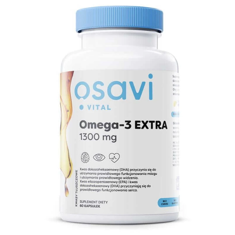 Osavi Omega-3 EXTRA, 1300 mg lemon 60 capsules