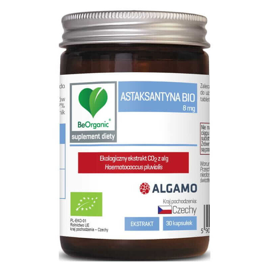 Astaxantină BIO 8 mg 30 capsule BeOrganic
