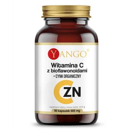 Vitamina C con bioflavonoides + zinc bio 90 cápsulas, Yango