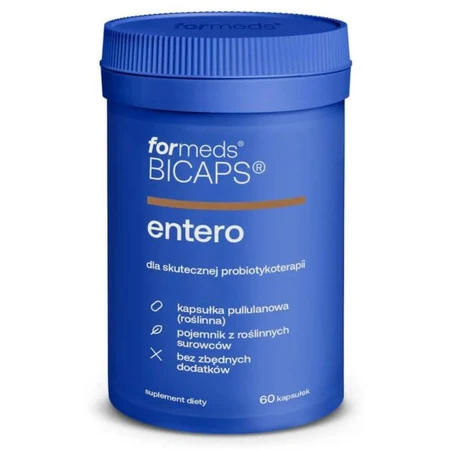Bicaps ENTERO Saccharomyces Boulardii 60 capsules. Format