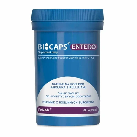 Bicaps ENTERO Saccharomyces Boulardii 60 capsules. Format