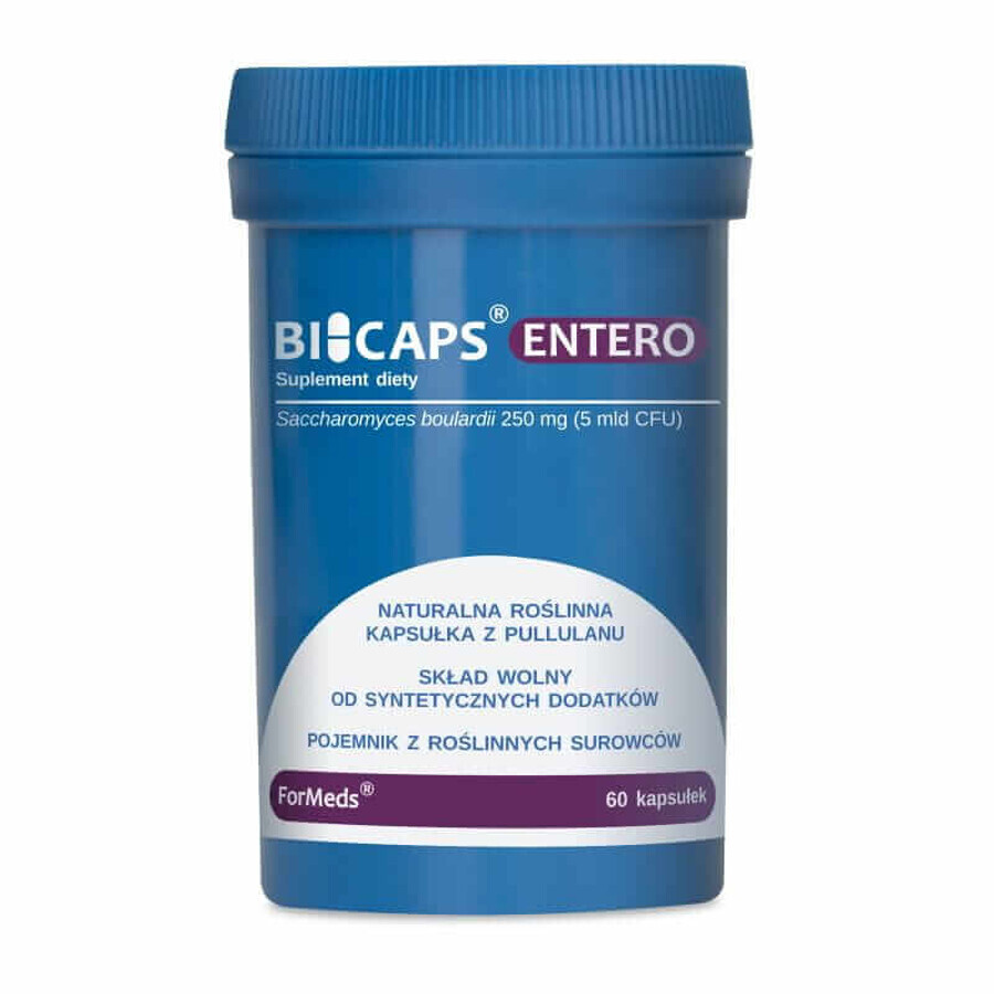 Bicaps ENTERO Saccharomyces Boulardii 60 capsule. Formati