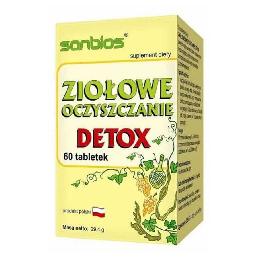 Herbal cleansing DETOX 60 tablets SANBIOS