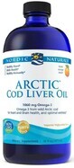 Arctic Cod Liver Oil Orange. 1060mg Ulei de ficat de cod sălbatic 473 ml, Nordic Naturals