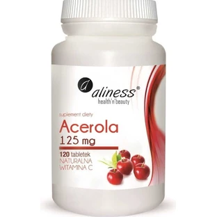 Acerola 125mg x 120 Tabletten Aliness Natürliches Vitamin C