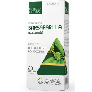 Zarzaparrilla (Colcora) 450 mg, 60 cápsulas Medica Herbs