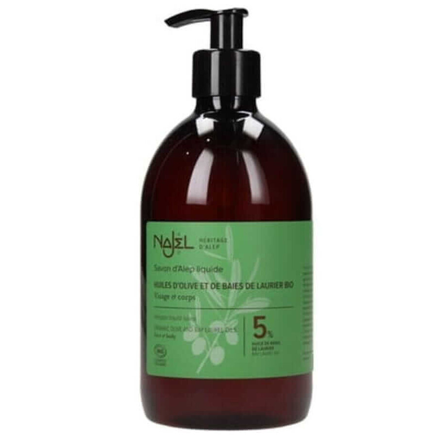 Savon liquide d'Alep 5% 500 ml Certificat Najel
