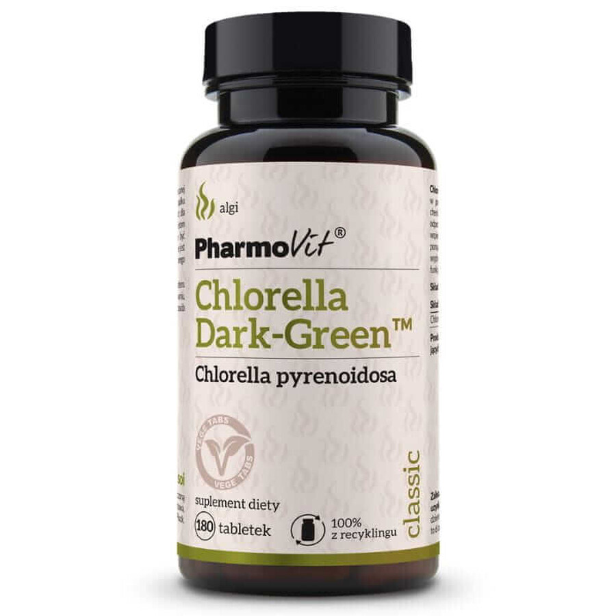 Chlorella Dark-Green (Chlorella pyrenoidosa) 180 tablets Pharmovit Classic
