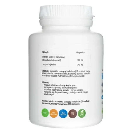 Extracto de Baikal (Baikal Tiroides) 85 %, 400 mg, 100 cápsulas, Aliness