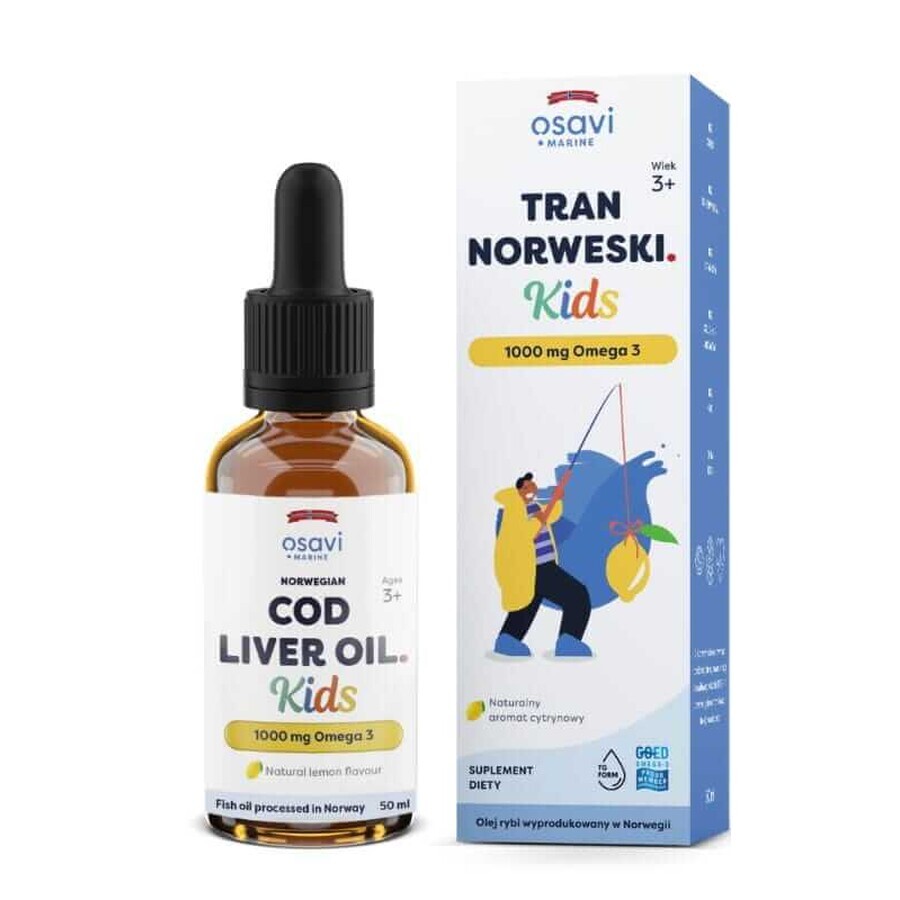 Osavi Norwegian Trank Kids 1000 mg Omega-3 pentru copii 50 ml