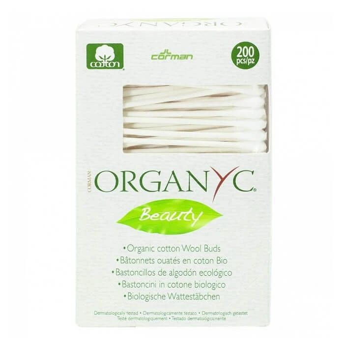 Organic cotton swabs, 200 pieces, Organyc