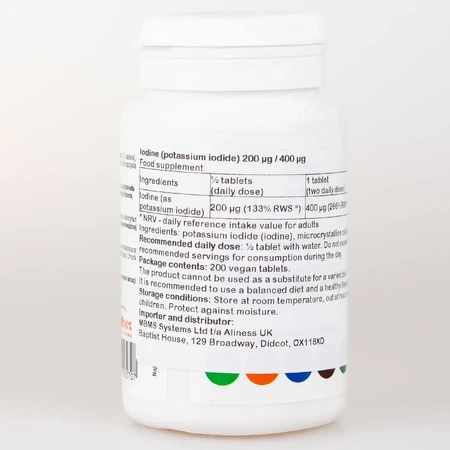 Iode (iodure de potassium) 200 µg / 400 µg 200 comprimés Aliness