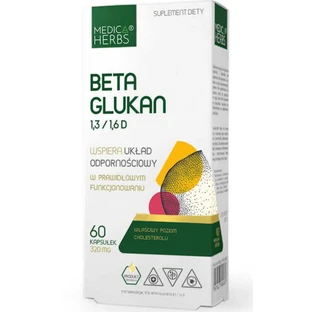 Beta Glucan 1,3/1,6D 320mg 60 capsules Medica Herbs