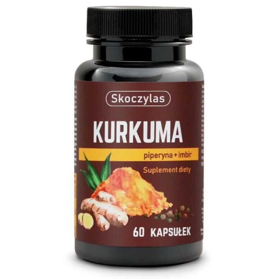 Skoczylas Cúrcuma, piperina, jengibre, resveratrol y quercetina 60 cápsulas