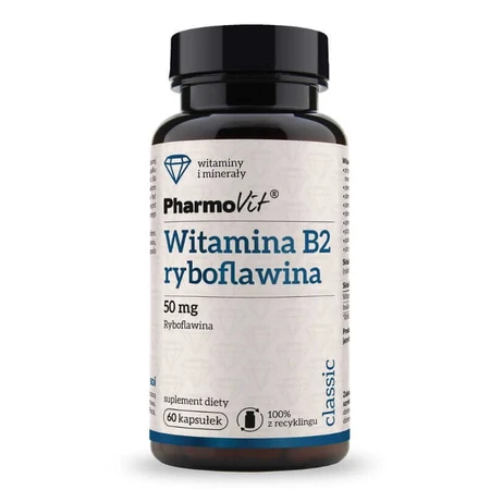 Vitamine B2 riboflavine 50 mg 60 gélules Pharmovit Classic