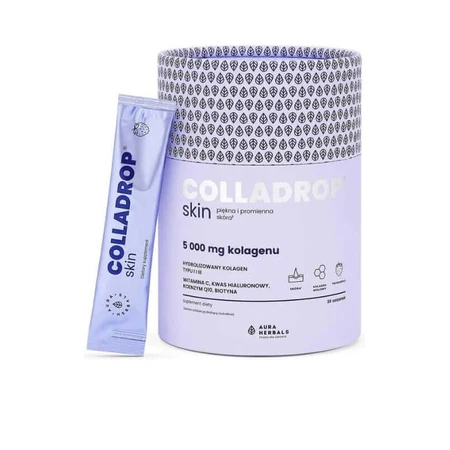 Colladrop Skin 5000 mg de collagène bovin 30 sachets Aura Herbals