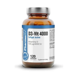 D3-Vit 4000 Softgel Aktiv 120 Kapseln, Pharmovit Clean Label